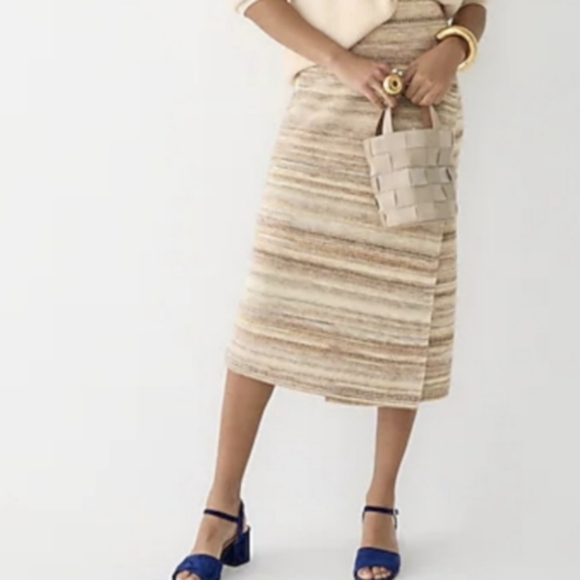 J. Crew Dresses & Skirts - J.Crew Space-dyed Merino wool blend wrap sweater-skirt 2X